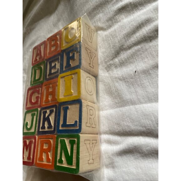 Creative Learner Wooden Alphabet Blocks Handcrafted Educational Toy Set Made In - Picture 4 of 13